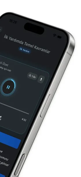 Sesli ders dinleme ekranı